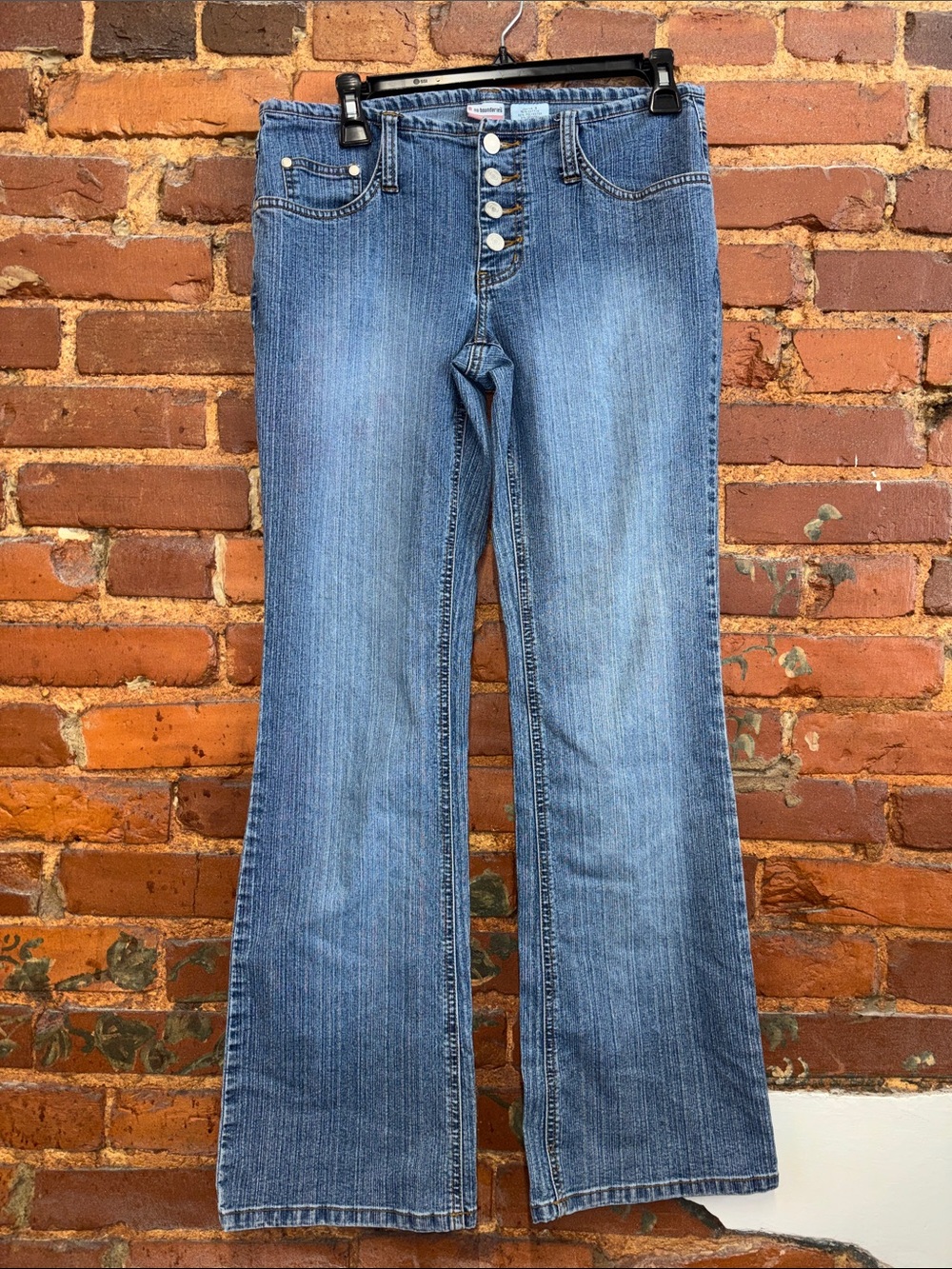 Vintage Y2K No Boundaries Light Blue Button-Fly Flare Jeans Size 9